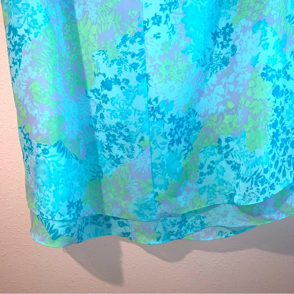 Jaclyn Smith Classic XL Floral and leaf Print Polyester Maxi Skirt